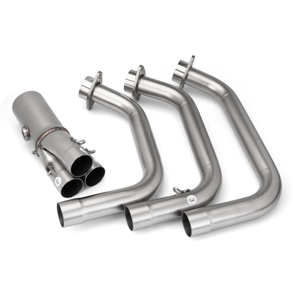 New MT-09 FZ-09 XSR900 TRACER 900 GT Motorcycle Exhaust Full Systems Carbon Fiber Muffler DB Killer with Link Pipe Condition New